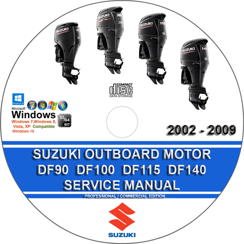 Product picture Suzuki DF90 DF100 DF115 DF140 Outboard Motor Manual